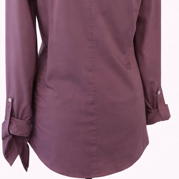 New York & Company 7th Avenue Plum Button-Front Top Size XL - Picture 10 of 10